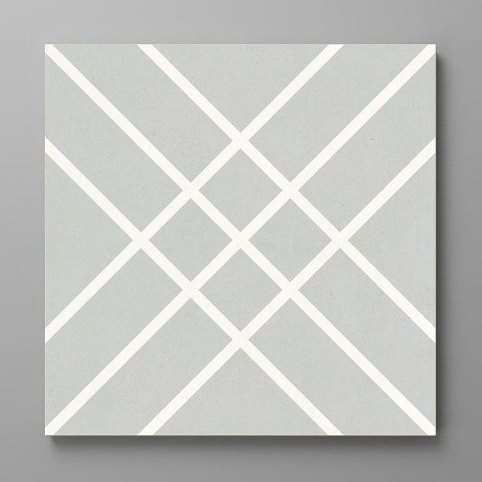 Stonehouse Studio Crossroads Dove Geometric Tiles - 225 x 225mm