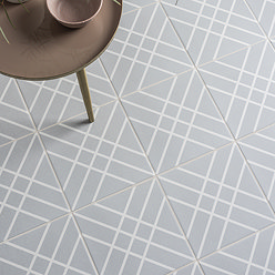 Stonehouse Studio Crossroads Dove Geometric Tiles - 225 x 225mm