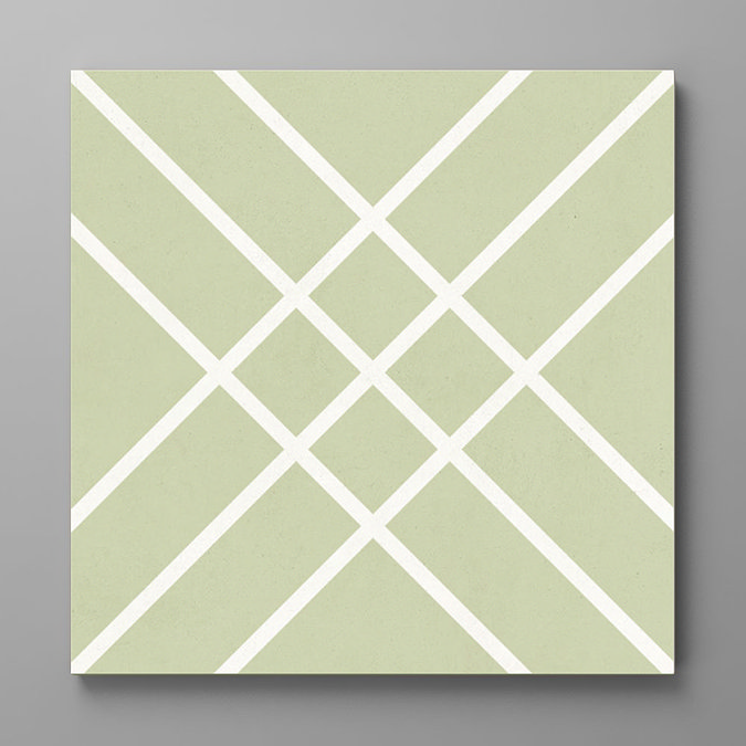 Stonehouse Studio Crossroads Fern Geometric Tiles - 225 x 225mm