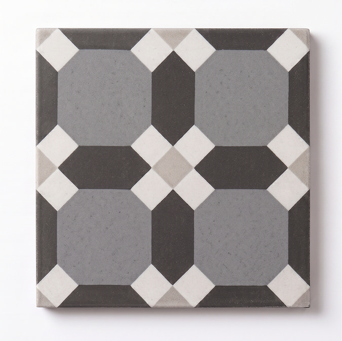 Stonehouse Studio Croxley Charcoal Geometric Patterned Wall and Floor Tiles
