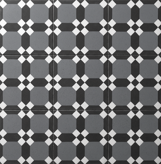 Stonehouse Studio Croxley Charcoal Geometric Patterned Wall and Floor Tiles