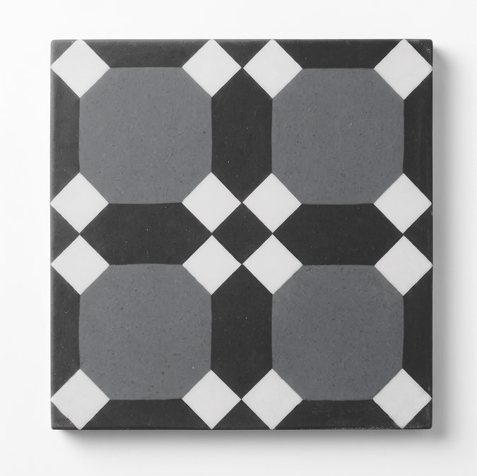 Stonehouse Studio Croxley Charcoal Geometric Patterned Wall and Floor Tiles