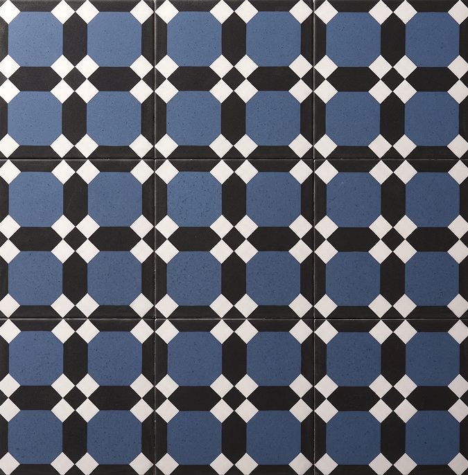 Stonehouse Studio Croxley Navy Geometric Patterned Wall and Floor Tiles