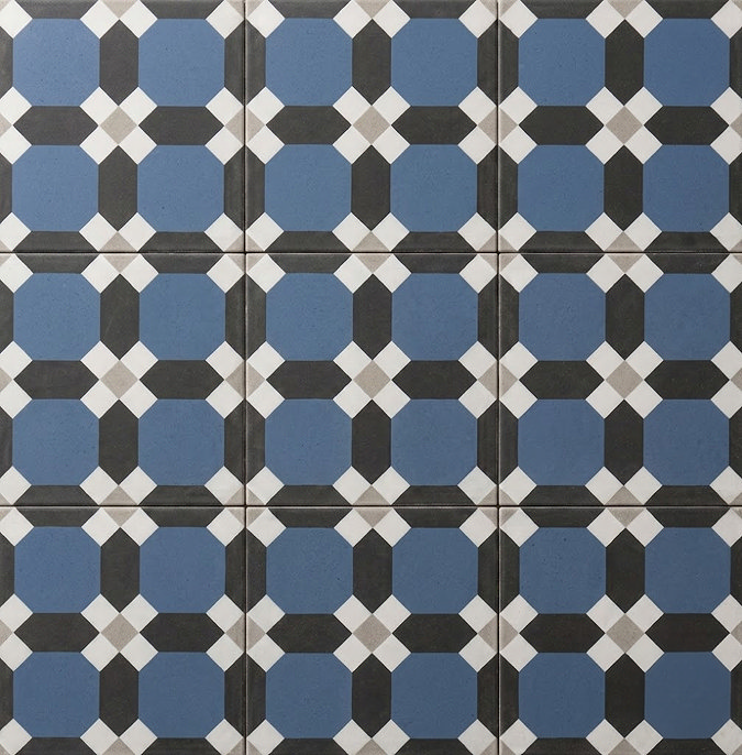 Stonehouse Studio Croxley Navy Geometric Patterned Wall and Floor Tiles