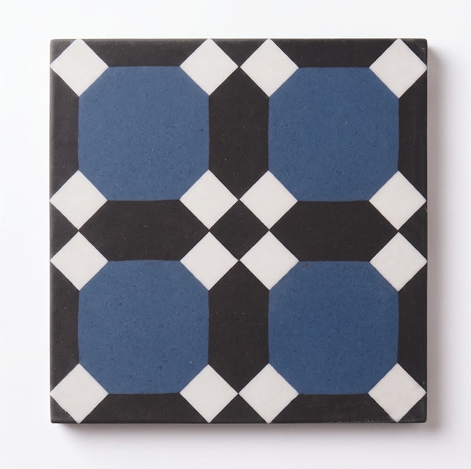 Stonehouse Studio Croxley Navy Geometric Patterned Wall and Floor Tiles