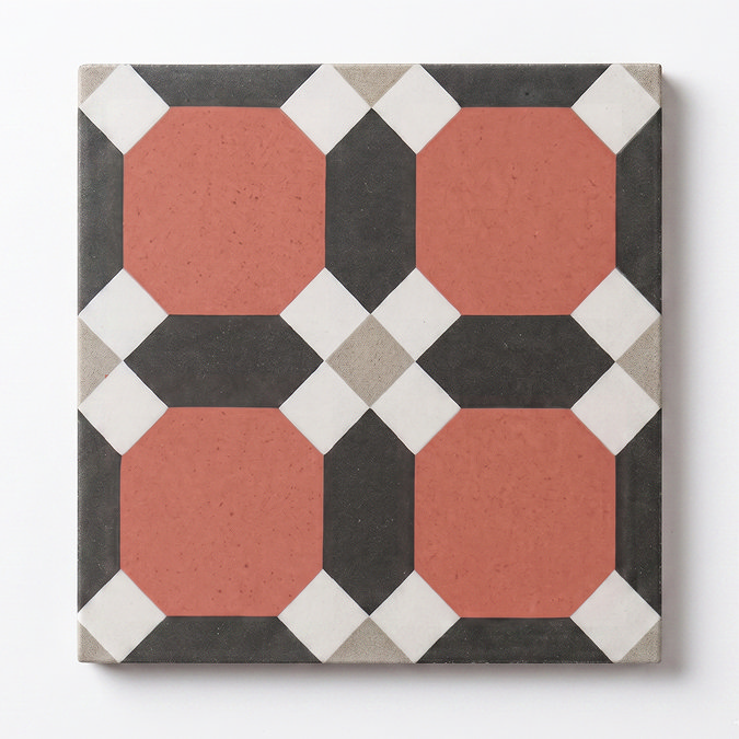 Stonehouse Studio Croxley Terracotta Geometric Patterned Wall and Floor Tiles