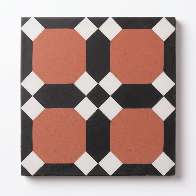 Stonehouse Studio Croxley Terracotta Geometric Patterned Wall and Floor Tiles
225 x 225mm
