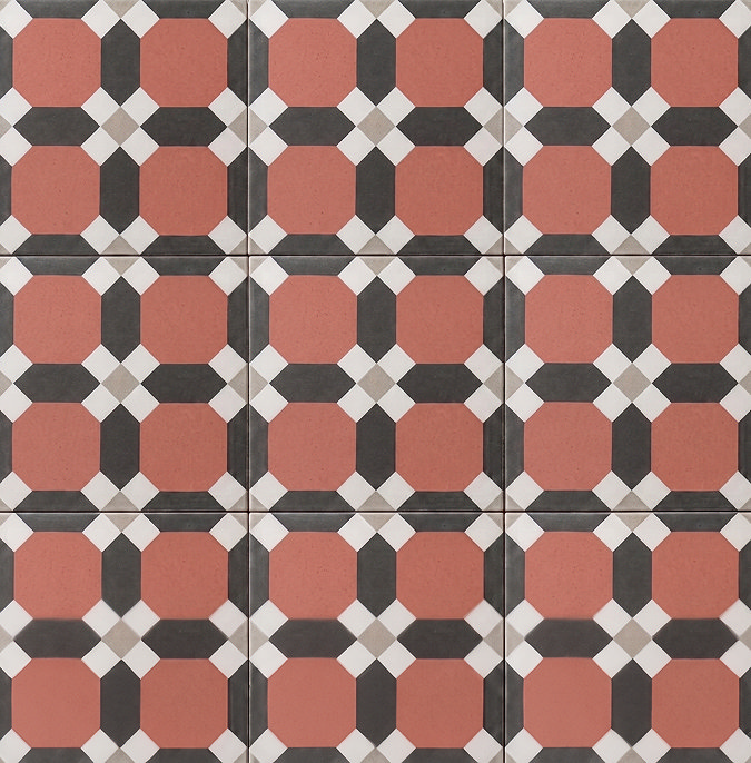 Stonehouse Studio Croxley Terracotta Geometric Patterned Wall and Floor Tiles