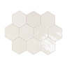 Stonehouse Studio Delphine White Zellige Effect Hexagon Zellige Effect Tiles 108 x 124mm