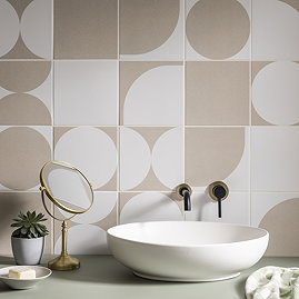 Stonehouse Studio Eclipse Parchment Wall and Floor Tiles - 225 x 225mm