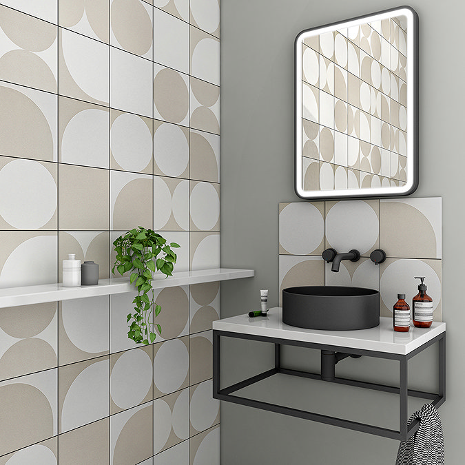 Stonehouse Studio Eclipse Parchment Wall and Floor Tiles - 225 x 225mm
