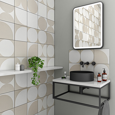 Stonehouse Studio Eclipse Parchment Wall and Floor Tiles - 225 x 225mm