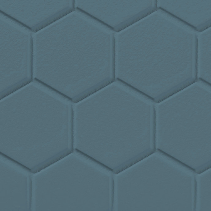 Elise Blue Hexagon Wall and Floor Tiles - 170 x 520mm  Feature Large Image