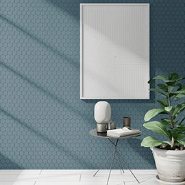 Elise Blue Hexagon Wall and Floor Tiles - 170 x 520mm Medium Image