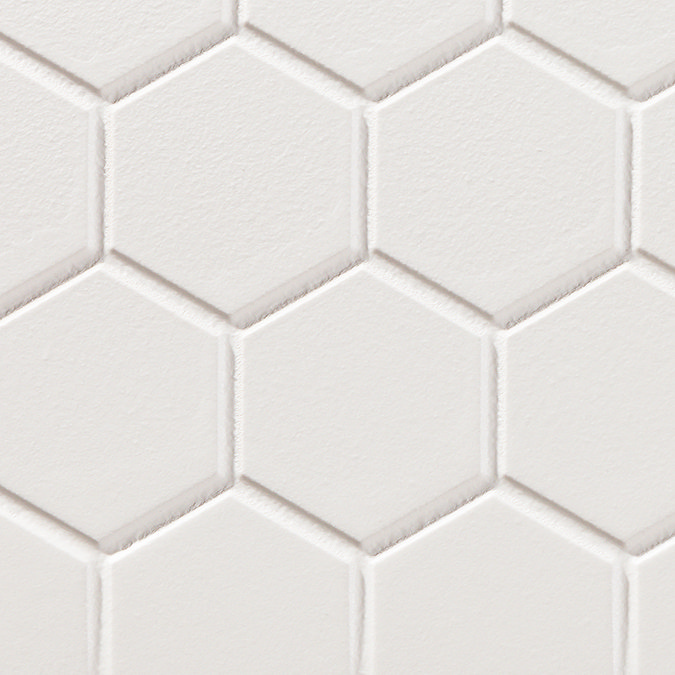 Elise White Hexagon Wall and Floor Tiles - 170 x 520mm  Standard Large Image