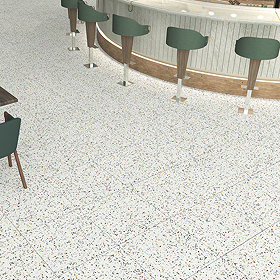 Farhill Coloured Flecks Terrazzo Effect Floor Tiles - 608 x 608mm Large Image