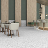Farhill Dark Flecks Terrazzo Effect Floor Tiles - 608 x 608mm  Feature Large Image