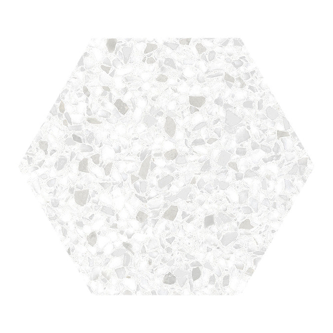 Farhill Hexagon White Terrazzo Effect Wall Tiles  Profile Large Image