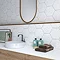 Farhill Hexagon White Terrazzo Effect Wall Tiles Large Image