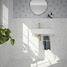 Stonehouse Studio Farhill White Terrazzo Effect Wall & Floor Tiles - 608 x 608mm