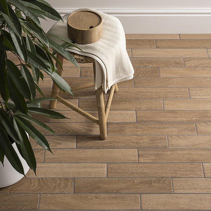 Stonehouse Studio Fenton Light Oak Wood Effect Tiles - 80 x 440mm