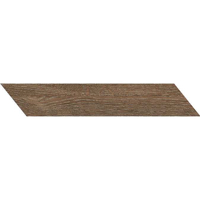 Fenton Rustic Oak Wood Effect Chevron Tiles - 80 x 400mm  Feature Large Image