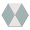 Stonehouse Studio Fiesta Hexagon Aqua Geometric Wall and Floor Tiles - 225 x 259mm