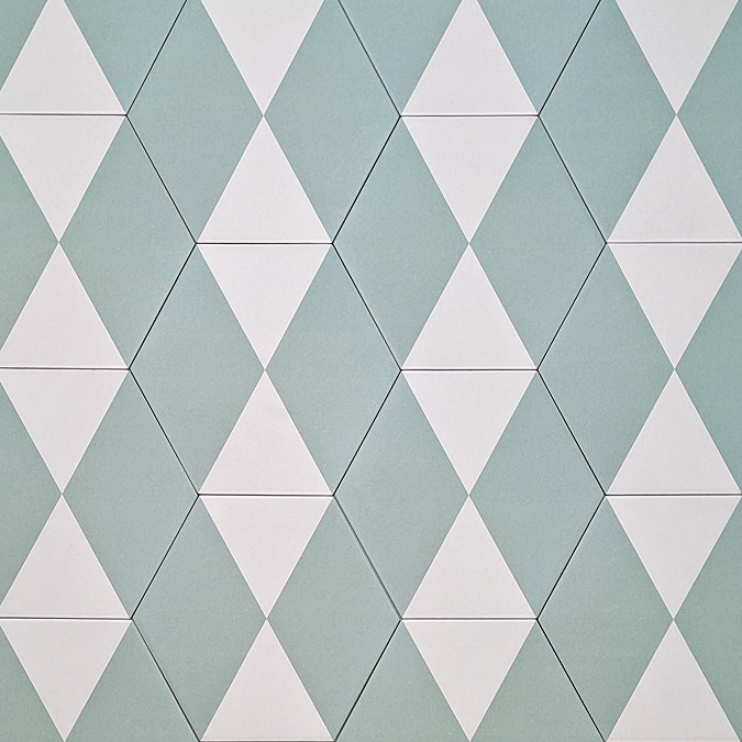 Stonehouse Studio Fiesta Hexagon Aqua Geometric Wall and Floor Tiles - 225 x 259mm
