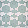 Stonehouse Studio Fiesta Hexagon Aqua Geometric Wall and Floor Tiles - 225 x 259mm