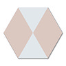 Stonehouse Studio Fiesta Hexagon Pink Geometric Wall and Floor Tiles - 225 x 259mm