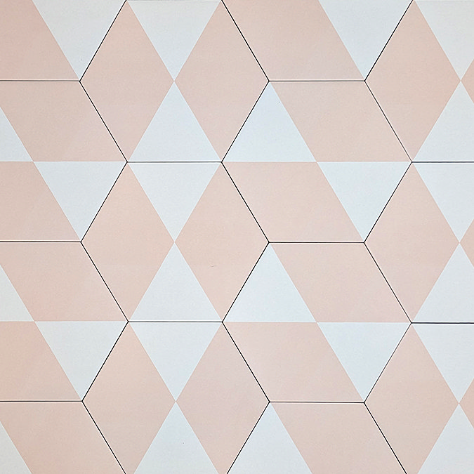 Stonehouse Studio Fiesta Hexagon Pink Geometric Wall and Floor Tiles - 225 x 259mm