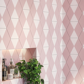 Stonehouse Studio Fiesta Hexagon Pink Wall and Floor Tiles - 225 x 225mm