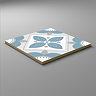 Stonehouse Studio Fleur Aqua Patterned Wall and Floor Tiles - 225 x 225mm