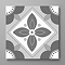 Stonehouse Studio Fleur Charcoal Patterned Wall and Floor Tiles - 225 x 225mm