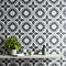 Stonehouse Studio Fleur Charcoal Patterned Wall and Floor Tiles - 225 x 225mm