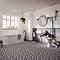 Stonehouse Studio Fleur Charcoal Patterned Wall and Floor Tiles - 225 x 225mm