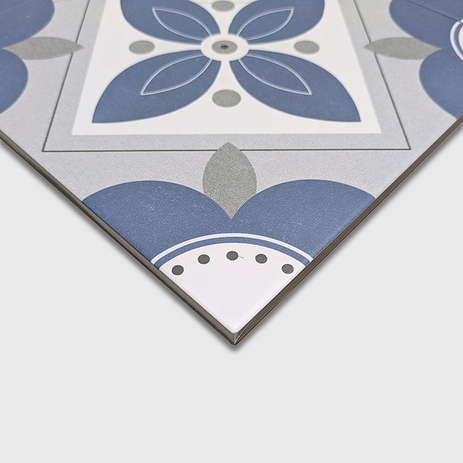 Stonehouse Studio Fleur Ink Floral Patterned Wall and Floor Tiles - 225 x 225mm