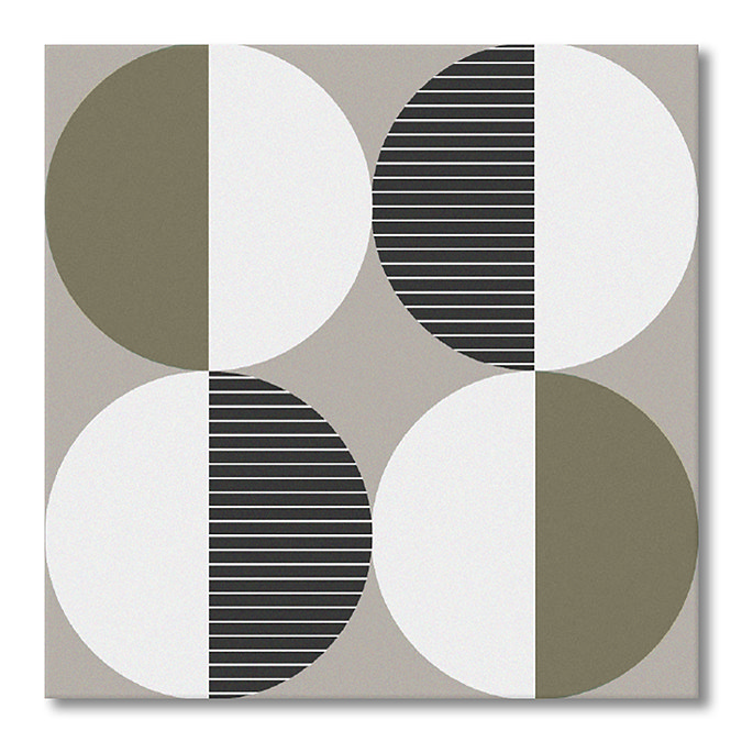 Stonehouse Studio Galileo Moss Patterned Wall and Floor Tiles - 225 x 225mm