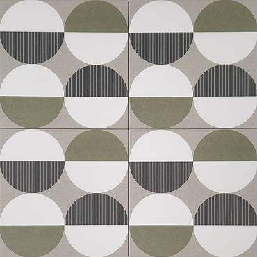 Stonehouse Studio Galileo Moss Patterned Wall and Floor Tiles - 225 x 225mm