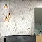 Stonehouse Studio Gatley Chevron Gold Marble Effect Tiles - 80 x 400mm