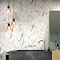Gatley Chevron Gold Marble Effect Tiles - 80 x 400mm Large Image