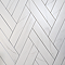 Stonehouse Studio Gatley Chevron White Marble Effect Tiles - 80 x 400mm