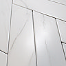 Stonehouse Studio Gatley Chevron White Marble Effect Tiles - 80 x 400mm
