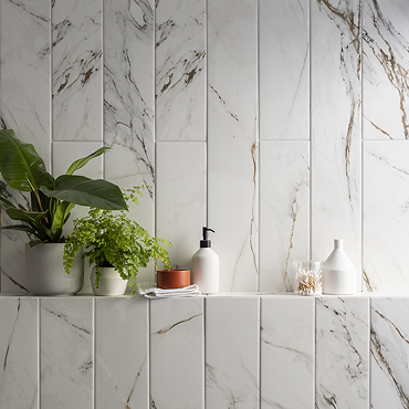 Gatley Gold Marble Effect Tiles - 150 x 900mm