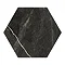 Gatley Hexagon Black Marble Effect Tiles - 200 x 240mm