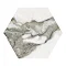 Gatley Hexagon Grey Marble Effect Tiles - 200 x 240mm