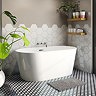 Stonehouse Studio Gatley Hexagon White Marble Effect Tiles - 198 x 228mm