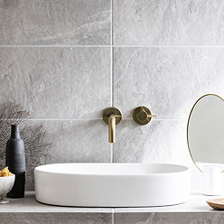 Gio Light Grey Matt Stone Effect Wall & Floor Tiles - 300 x 600mm