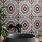 Stonehouse Studio Greenwich Terracotta Geometric Patterned Wall and Floor Tiles - 225 x 225mm