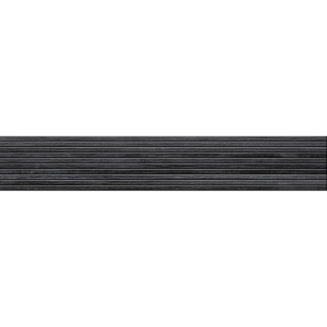 Havanna Black Slatted Wood Effect Wall and Floor Tiles - 150 x 900mm  Profile Large Image